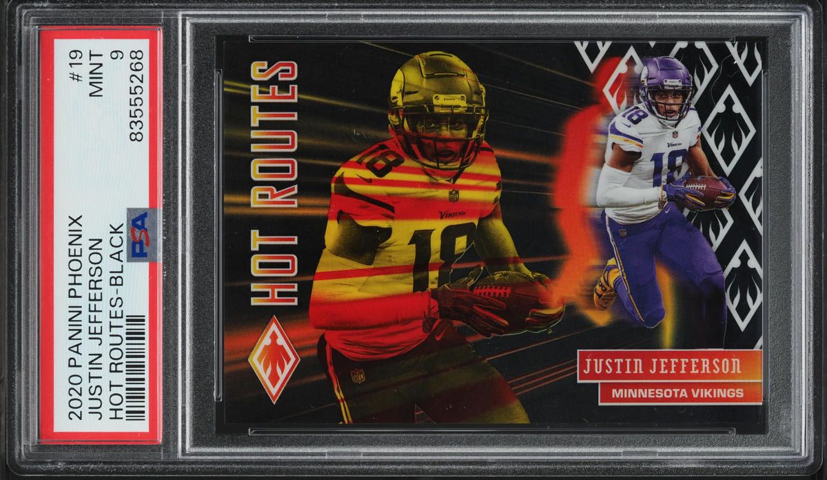 2020 Panini Phoenix Hot Routes Black Justin Jefferson ROOKIE /10