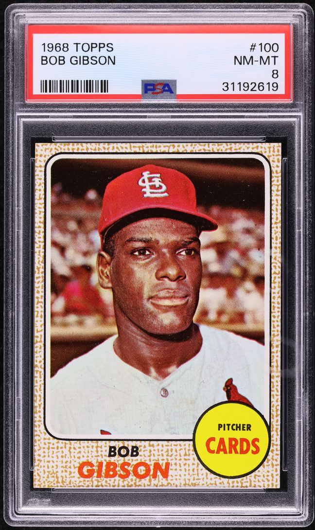 1968 Topps Bob Gibson #100 PSA 8 NM-MT