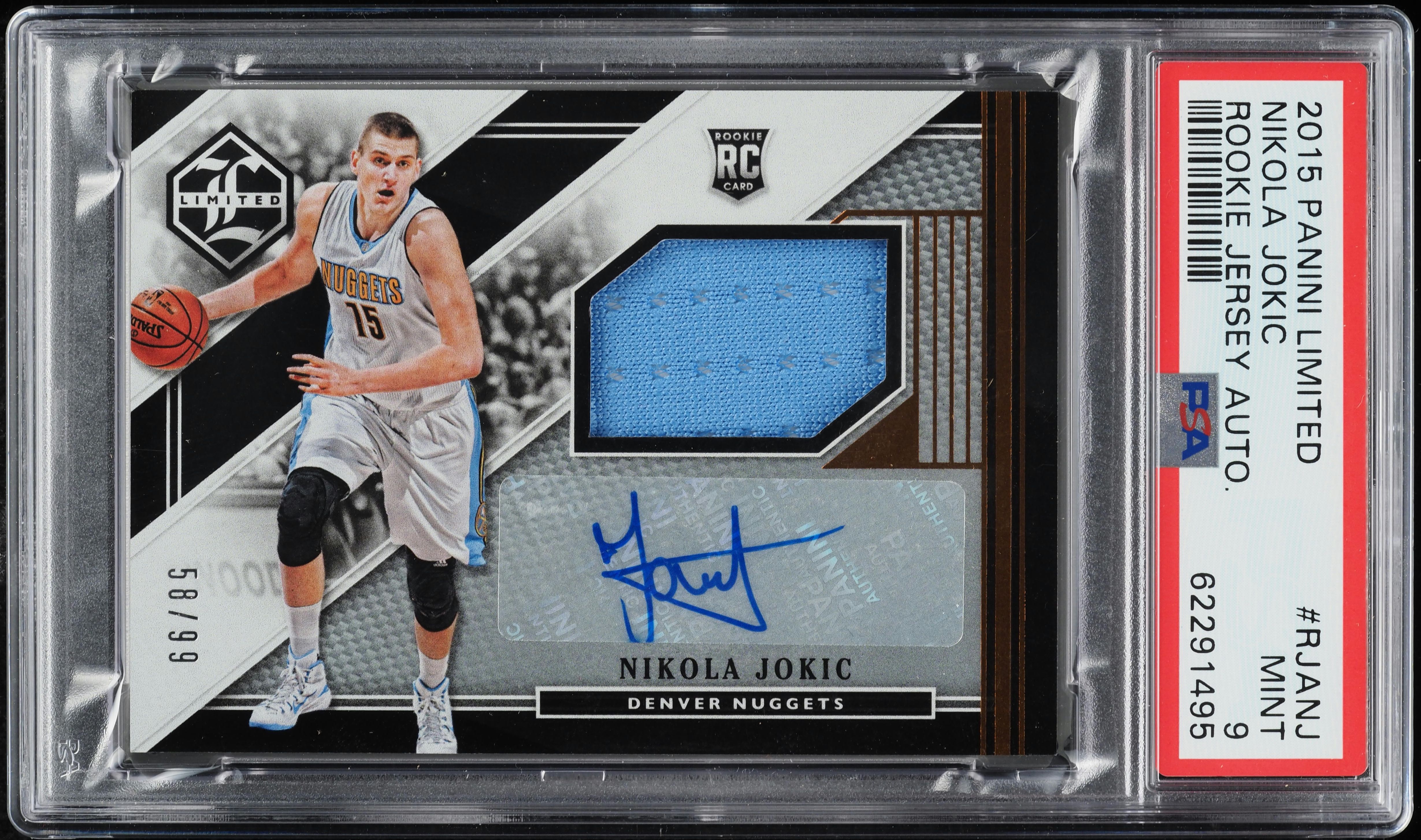 2015 Panini Limited Nikola Jokic ROOKIE PATCH AUTO /99 #RJA-NJ PSA