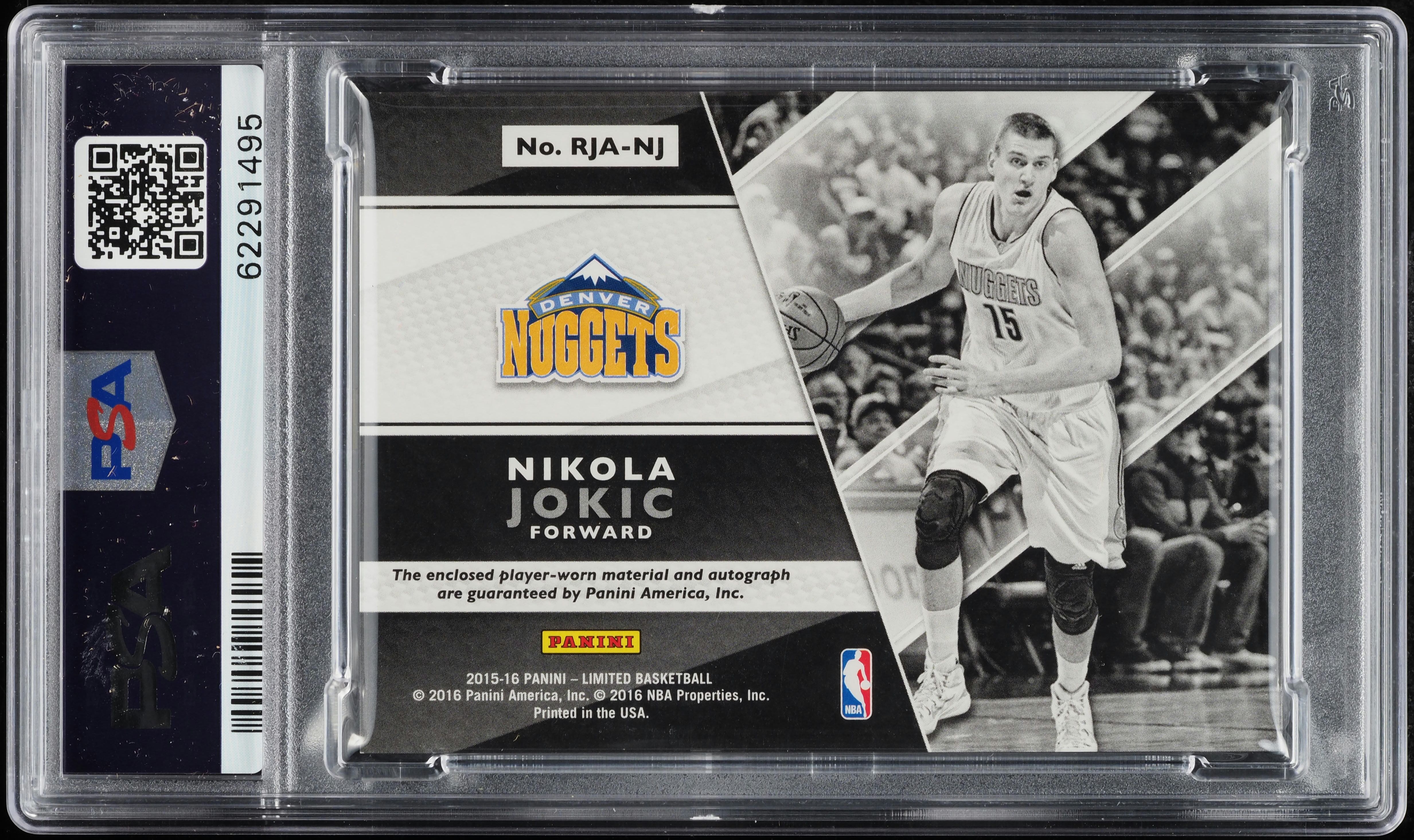 2015 Panini Limited Nikola Jokic ROOKIE PATCH AUTO /99 #RJA-NJ PSA