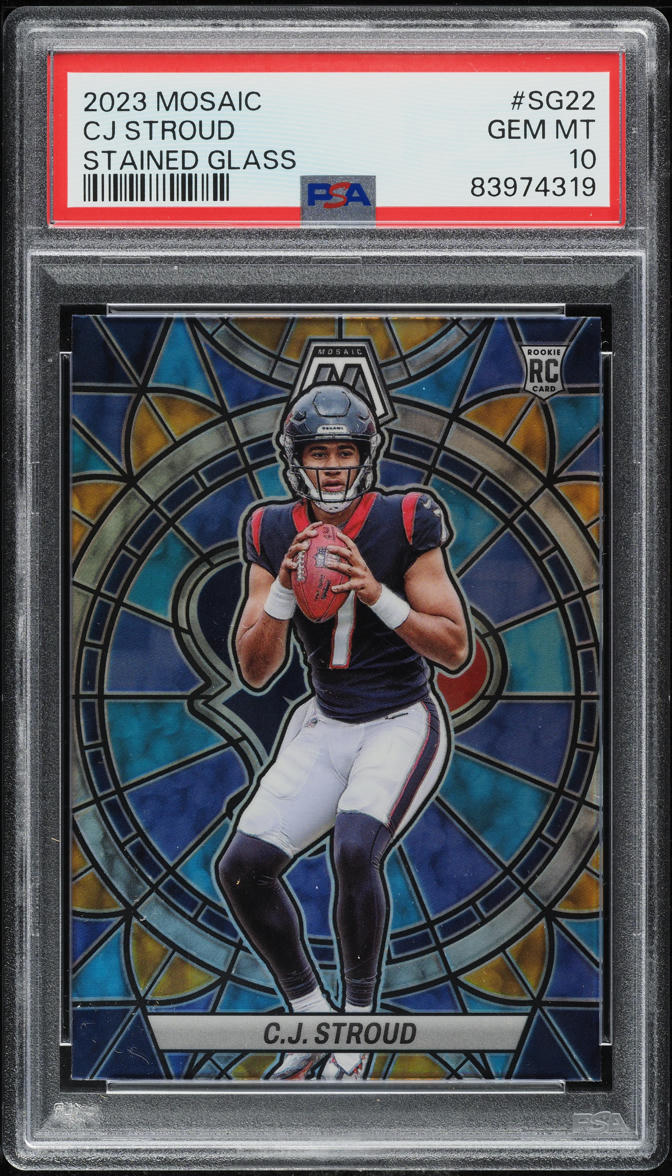 2023 Panini Mosaic Stained Glass CJ Stroud ROOKIE #SG22 PSA 10 GEM MINT