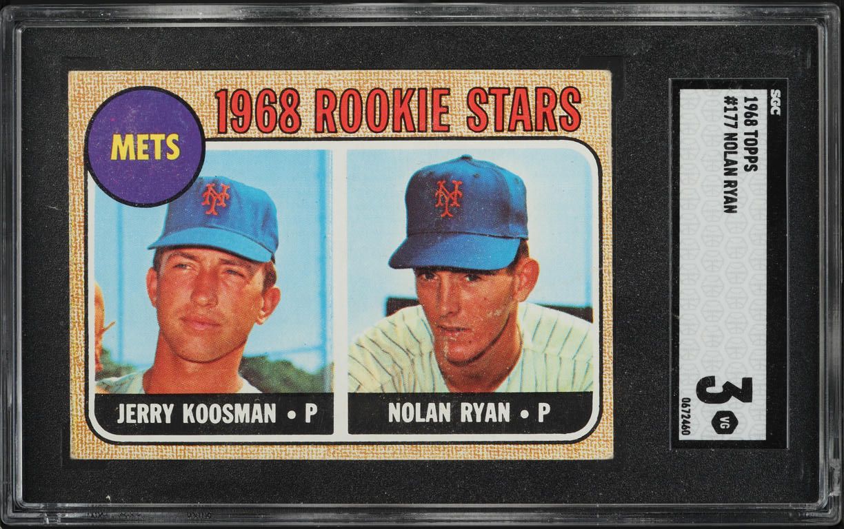 1968 Topps Nolan Ryan ROOKIE #177 SGC 3 VG