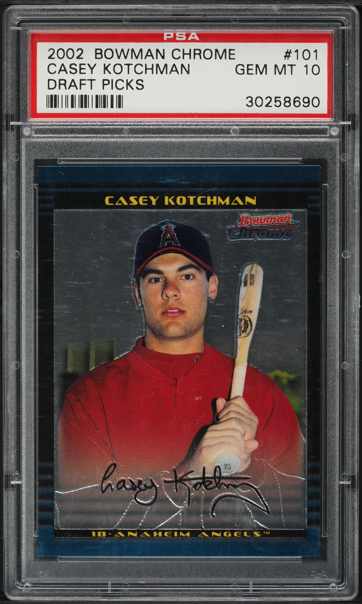 2002 Bowman Chrome Draft Picks Casey Kotchman ROOKIE #101 PSA 10 GEM MINT