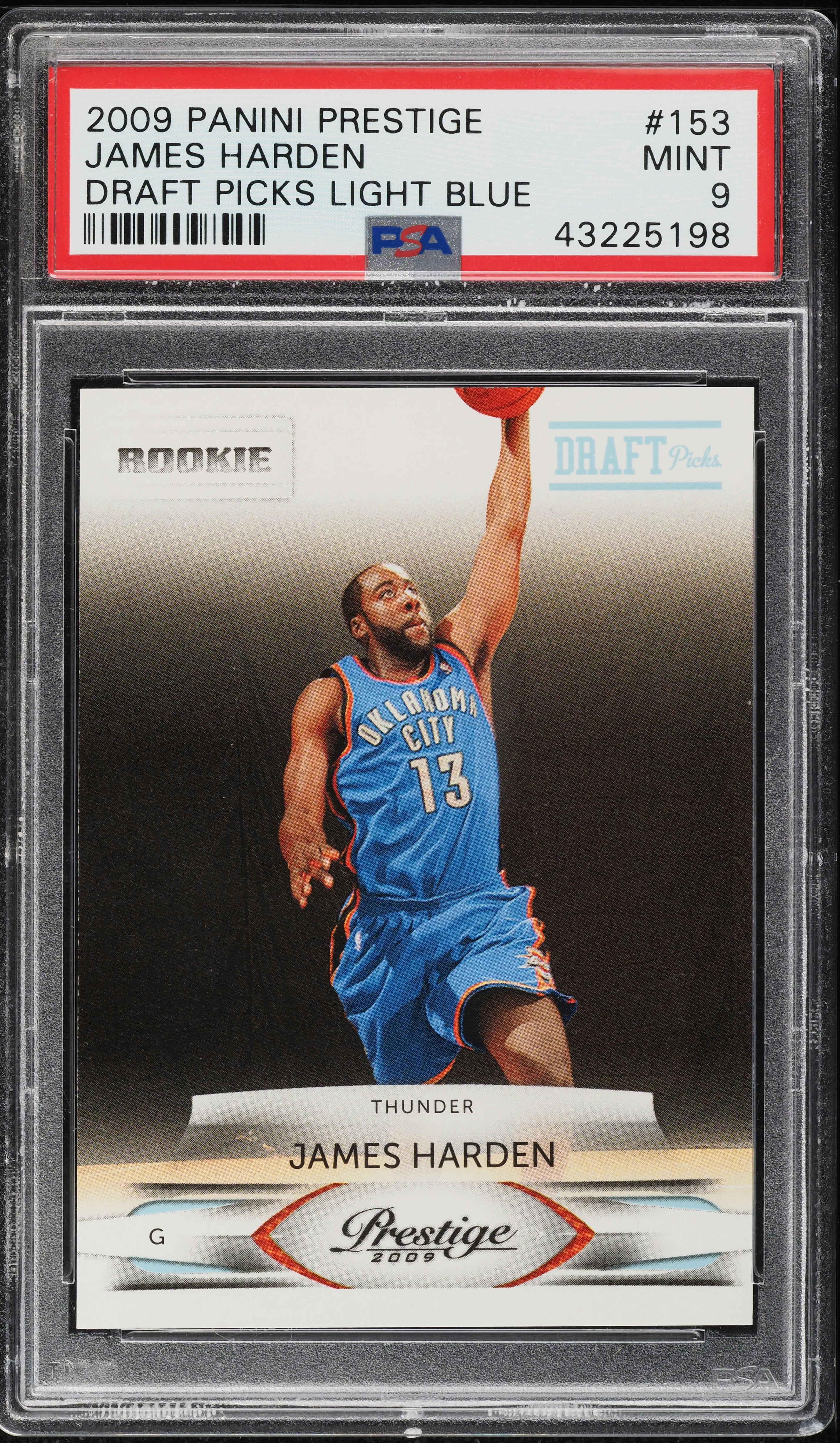 2009 Panini Prestige Draft Light Blue James Harden ROOKIE /999