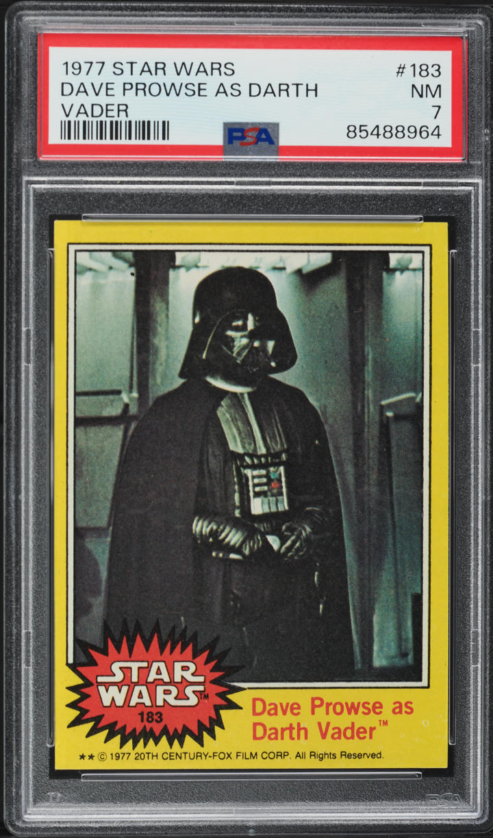 1977 Topps Star Wars Dave Prowse As Darth Vader #183 PSA 7 NRMT