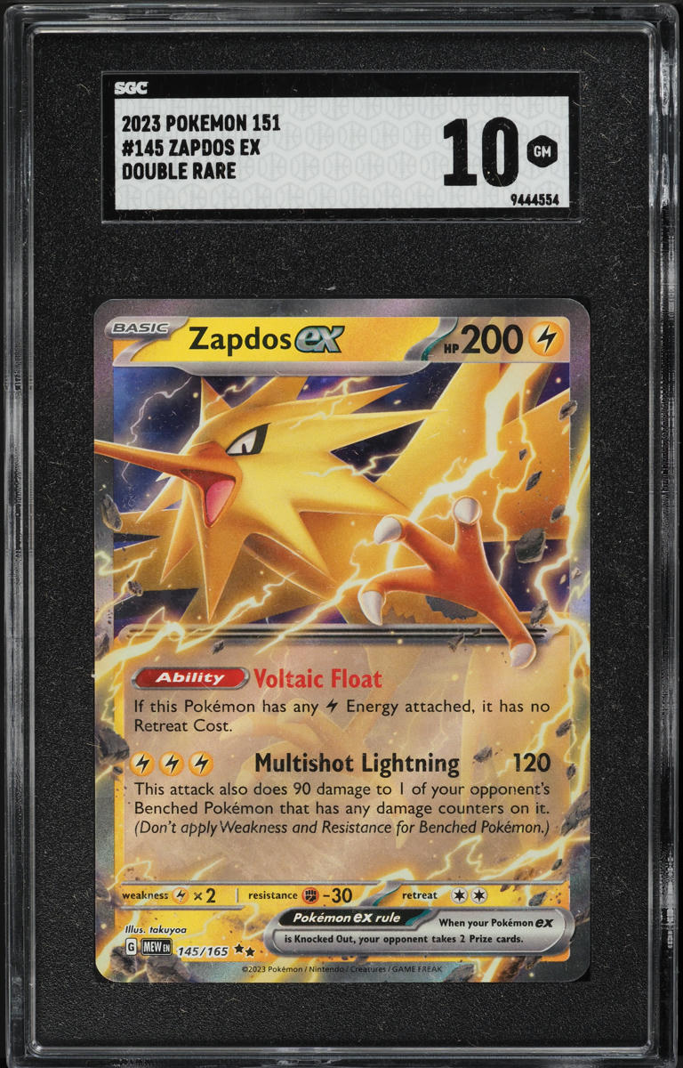 rare zapdos card Amazon.com: Pokemon - Zapdos ex 145/165 - Pokemon 151 - Double Rare - Holo  Foil main image 0