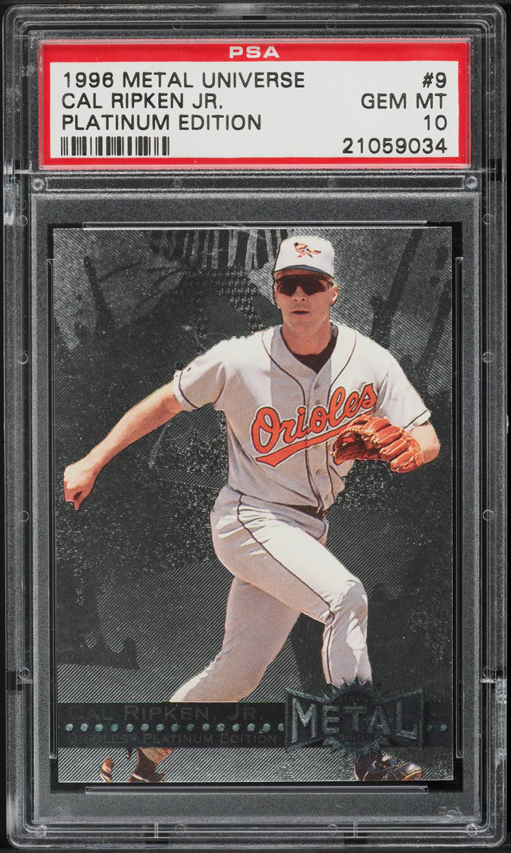 1996 Metal Universe Platinum Edition Cal Ripken Jr. #9 PSA 10 GEM MINT