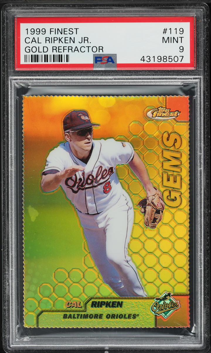 1999 Finest Gold Refractor Cal Ripken Jr. /100 #119 PSA 9 MINT