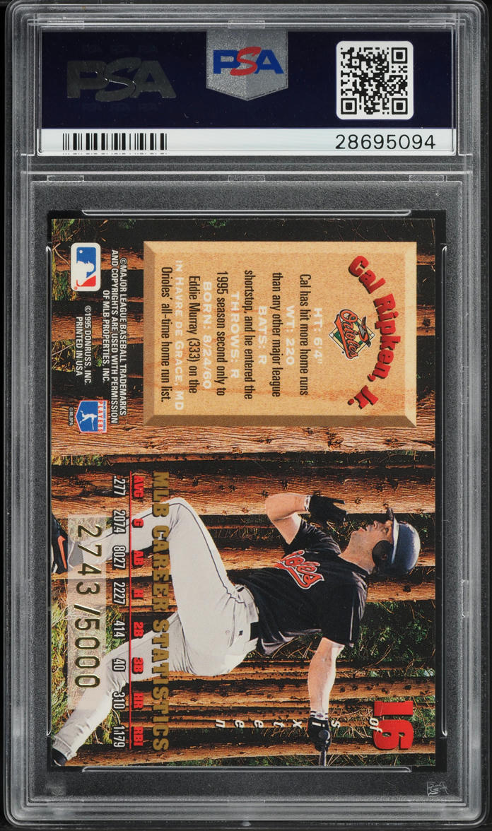 1995 Leaf Limited Lumberjacks Cal Ripken Jr. /5000 #16 PSA 10 GEM MINT