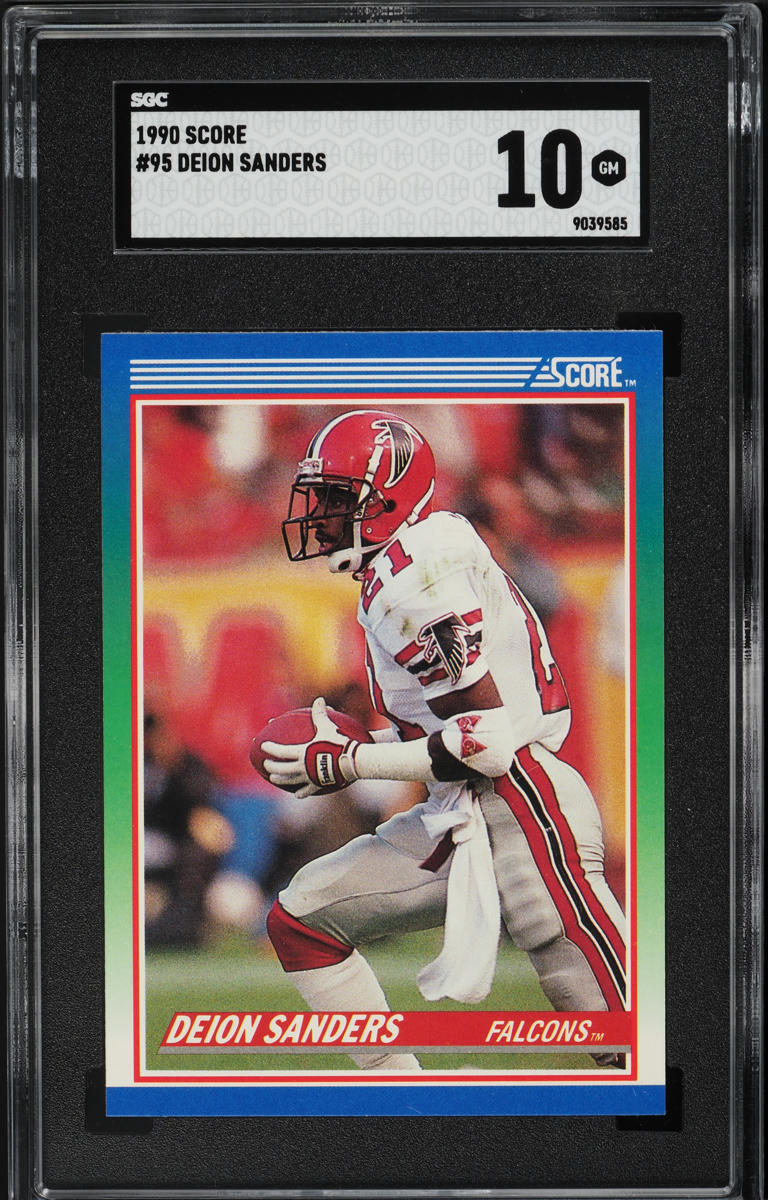1990 Score Football Deion Sanders #95 SGC 10 GEM MINT