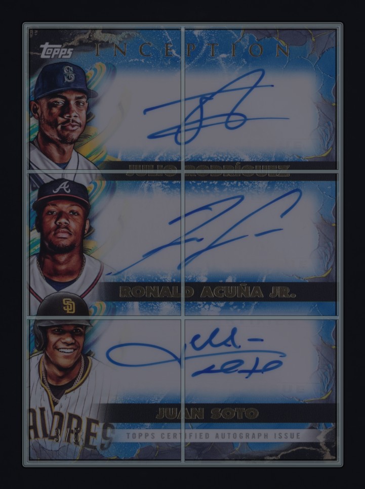 2023 Topps Inception Blue Soto Ronald Acuna Jr. Julio Rodriguez