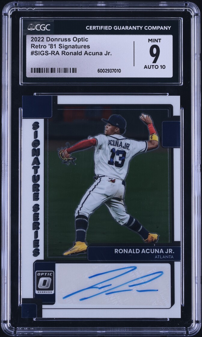 2022 Donruss Optic Retro '81 Ronald Acuna Jr. AUTO #SIGS-RA CGC 9 MINT