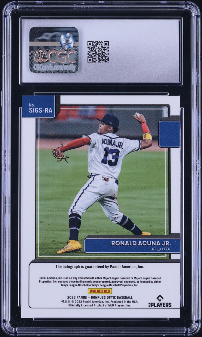2022 Donruss Optic Retro '81 Ronald Acuna Jr. AUTO #SIGS-RA CGC 9 MINT
