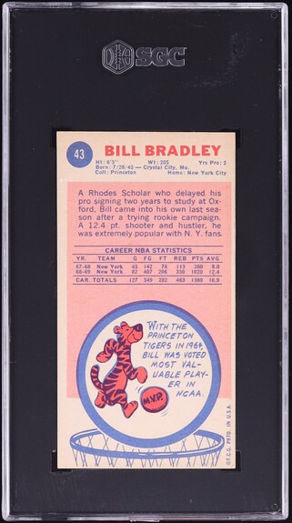 1969 Topps Basketball Bill Bradley ROOKIE #43 SGC 4 VGEX