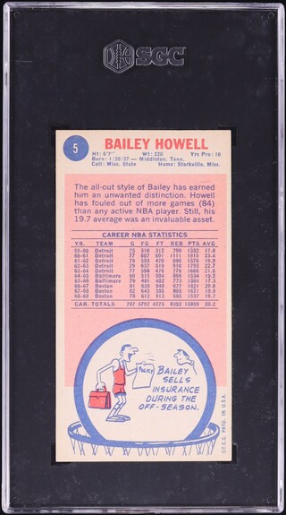 1969 Topps Basketball Bailey Howell #5 SGC 4 VGEX