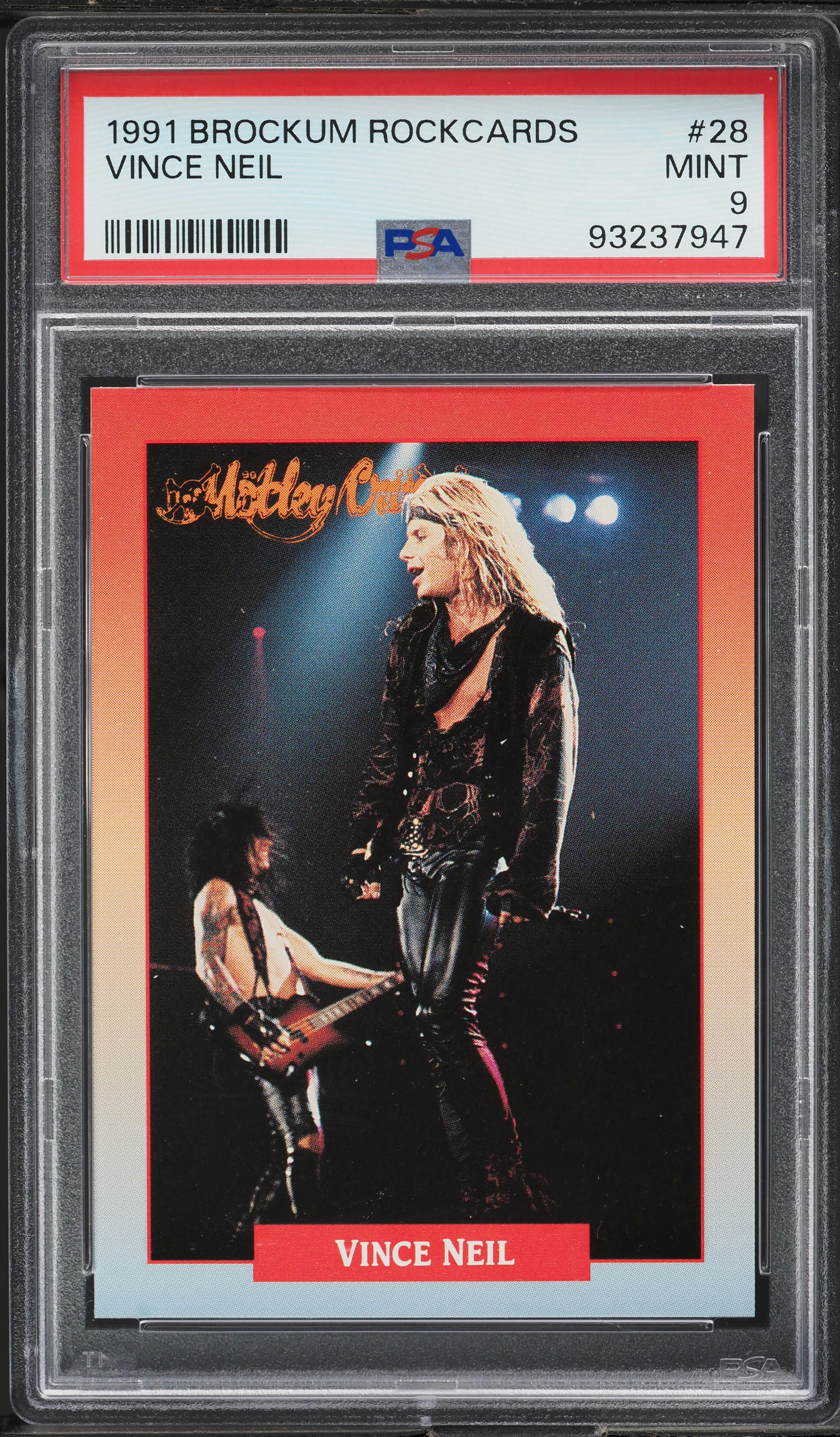 1991 Brockum Rock Cards Vince Neil #28 PSA 9 MINT on Fanatics Collect
