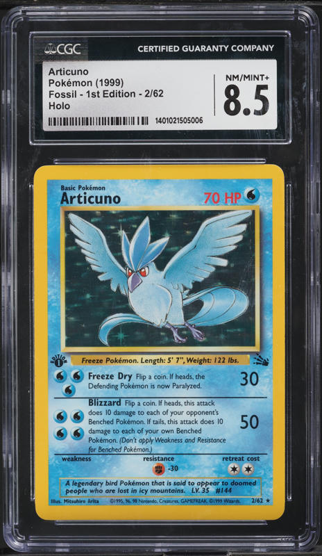 holographic articuno pokemon card Credit Card Holographic Credit Card Skin Anime Town Creations the Defending Pokmon is now Paralyzed. Articuno 1999 Pokemon Fossil Holo