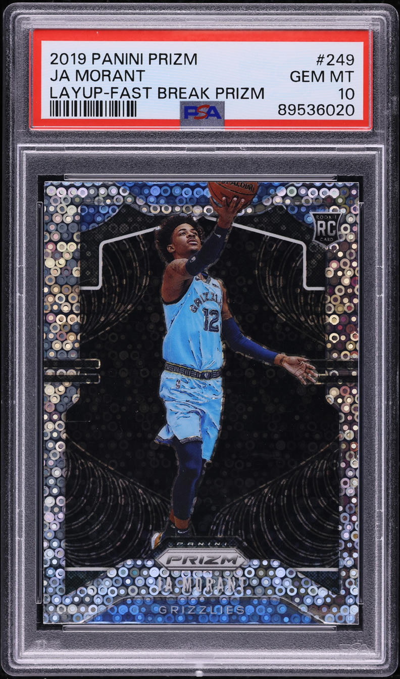 2019 Panini Prizm Variation Fast Break Ja Morant ROOKIE #249 PSA 10 GEM MINT