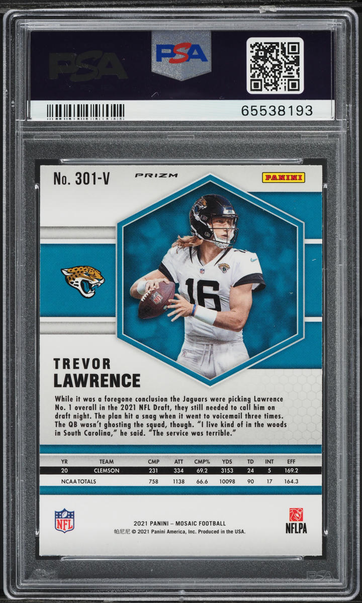 2021 Panini Mosaic Variation No Huddle Silver Trevor Lawrence