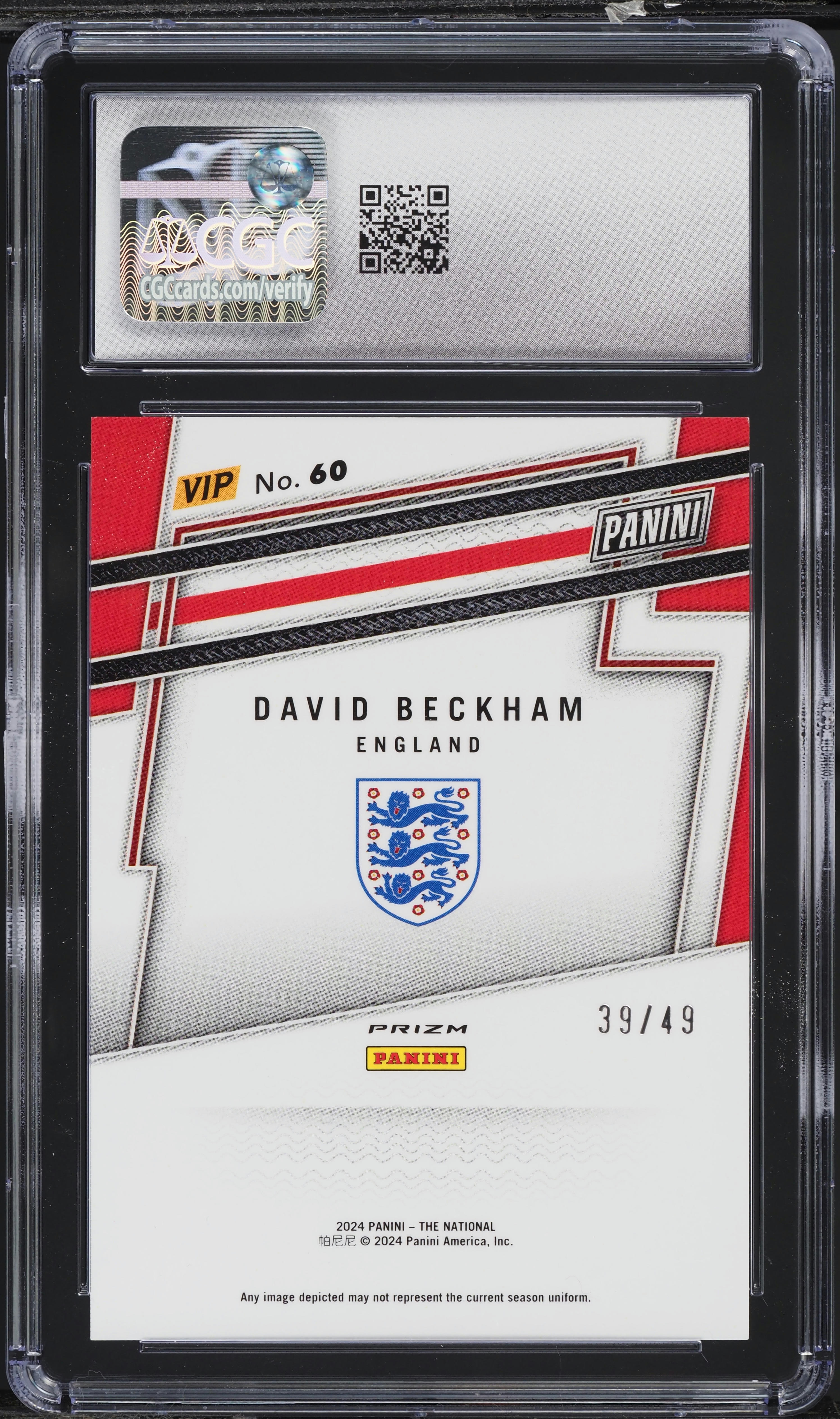 Carte Panini Colorblast David Beckham 2024 #DB07/44 - Angleterre