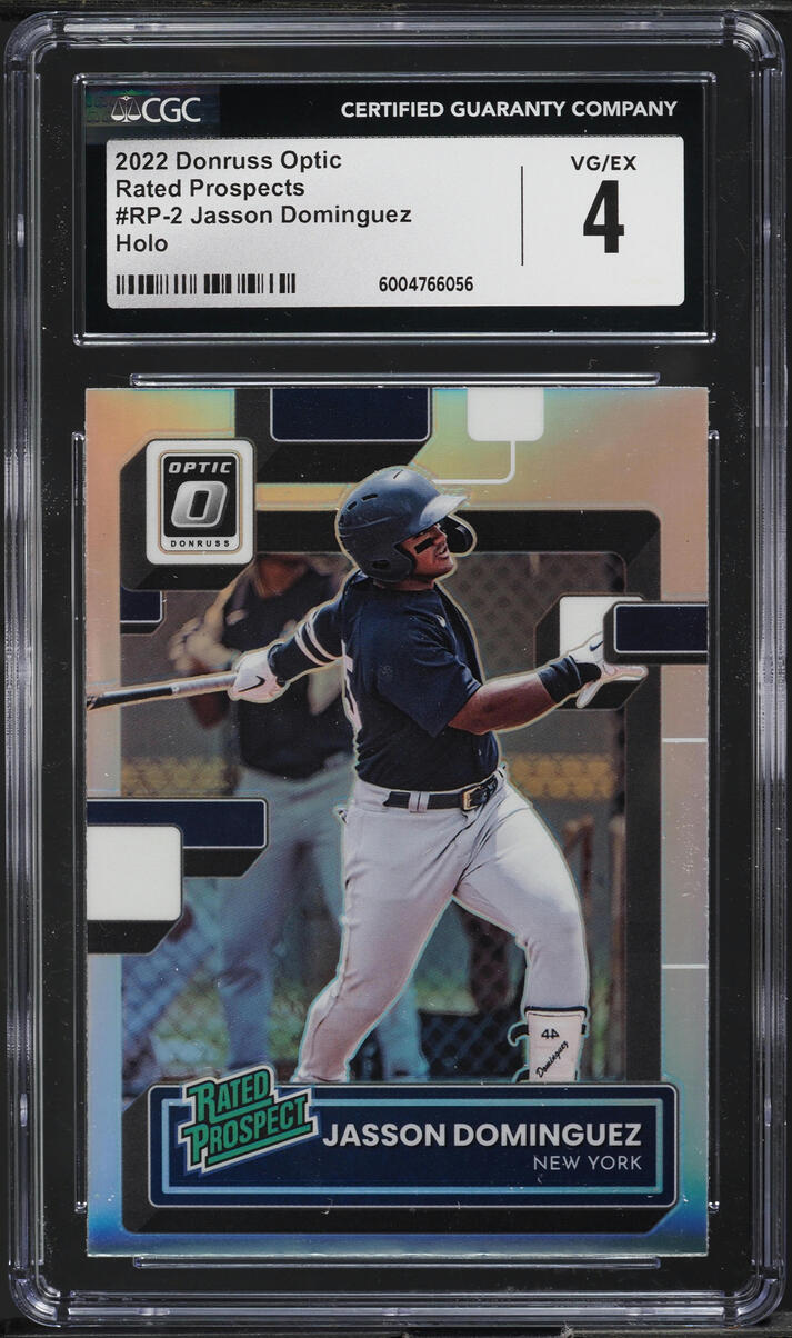 2022 Donruss Optic Holo Jasson Dominguez ROOKIE #RP-2 CGC 4 VGEX