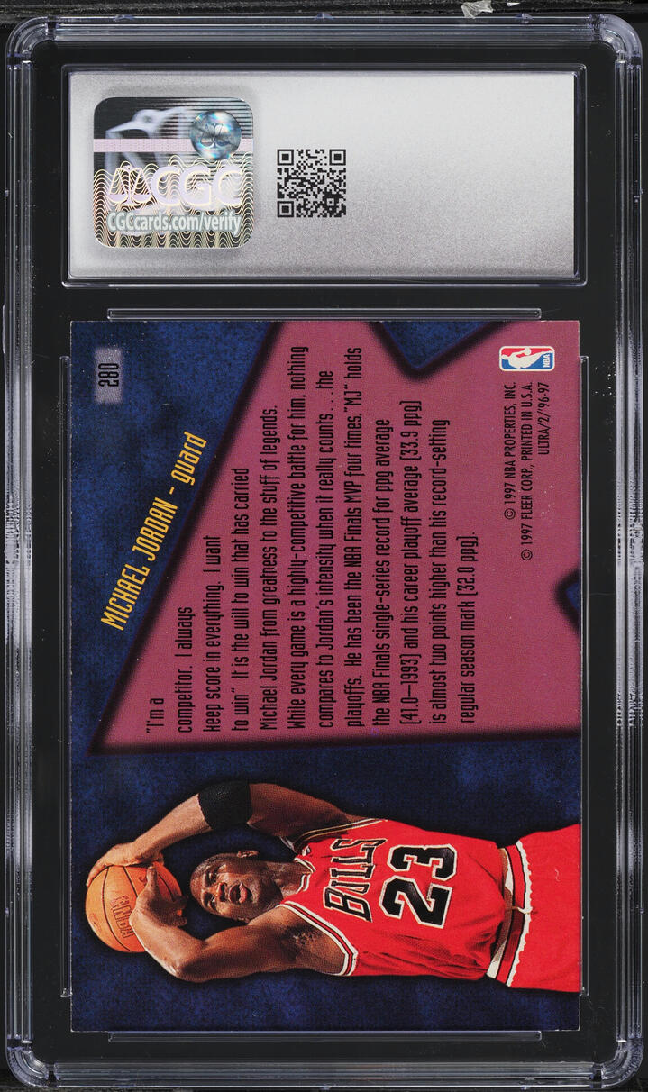 1996 Ultra Basketball Michael Jordan #280 CGC 6 EXMT