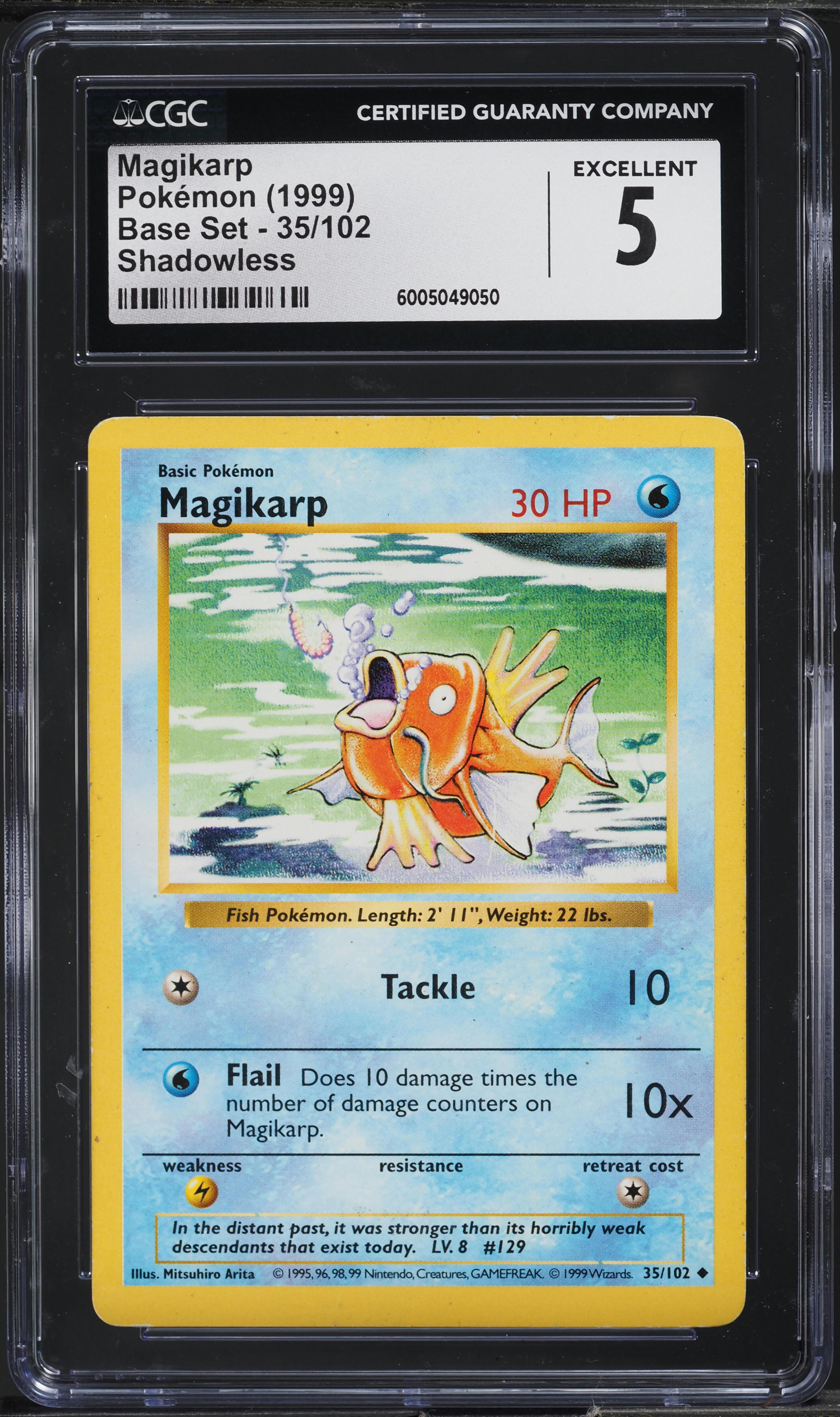 1999 Pokemon Base Set Shadowless Magikarp #35 CGC 5 EX on Fanatics