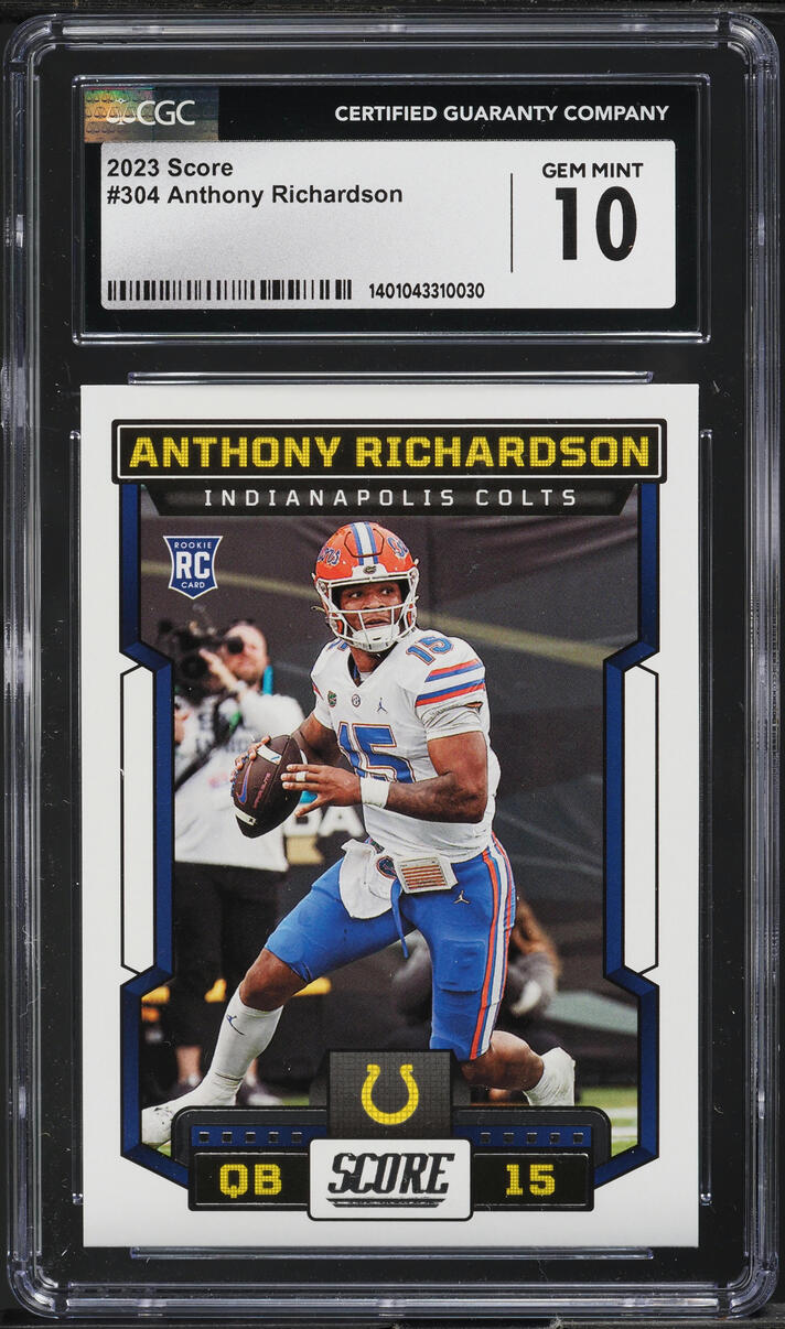 2023 Score Anthony Richardson ROOKIE #304 CGC 10 GEM MINT