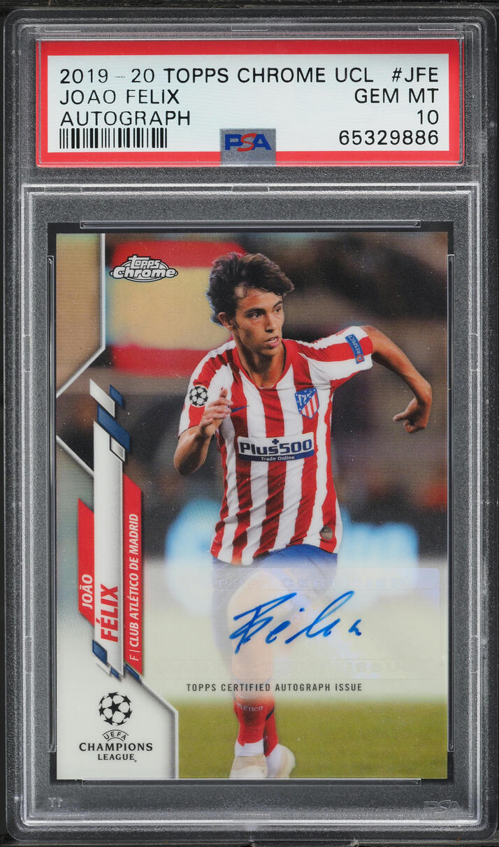 2019 Topps Chrome UEFA Champions League Joao Felix AUTO #CA-JFE PSA 10 GEM MINT