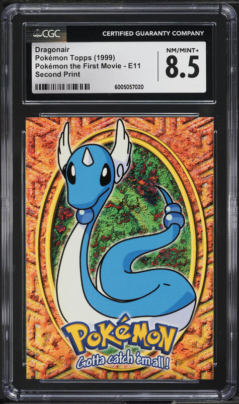 1999 dragonair pokemon card Topps 148 E11 TCG 9.5 Evolves from Dratini Type GRADED POKEMON CARD, 1999 BASE