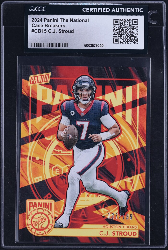 2024 Panini The National Case Breakers C.J. Stroud /199 #CB15 CGC AUTH