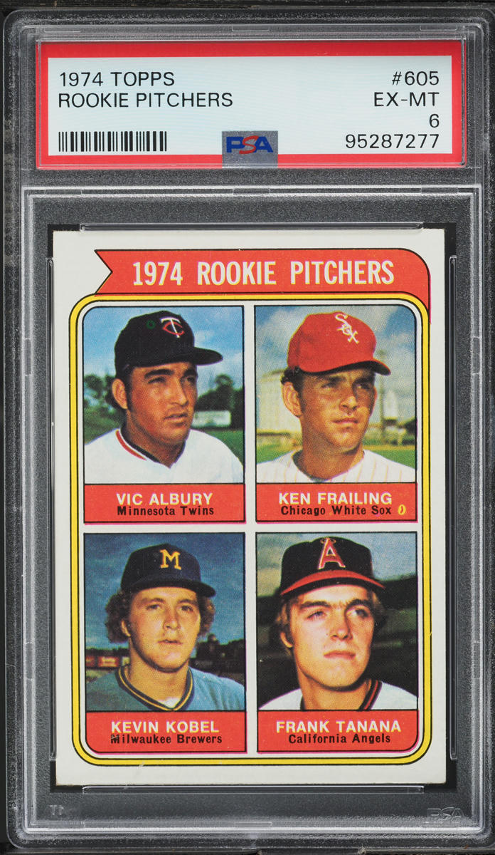 1974 Topps Frank Tanana ROOKIE #605 PSA 6 EXMT