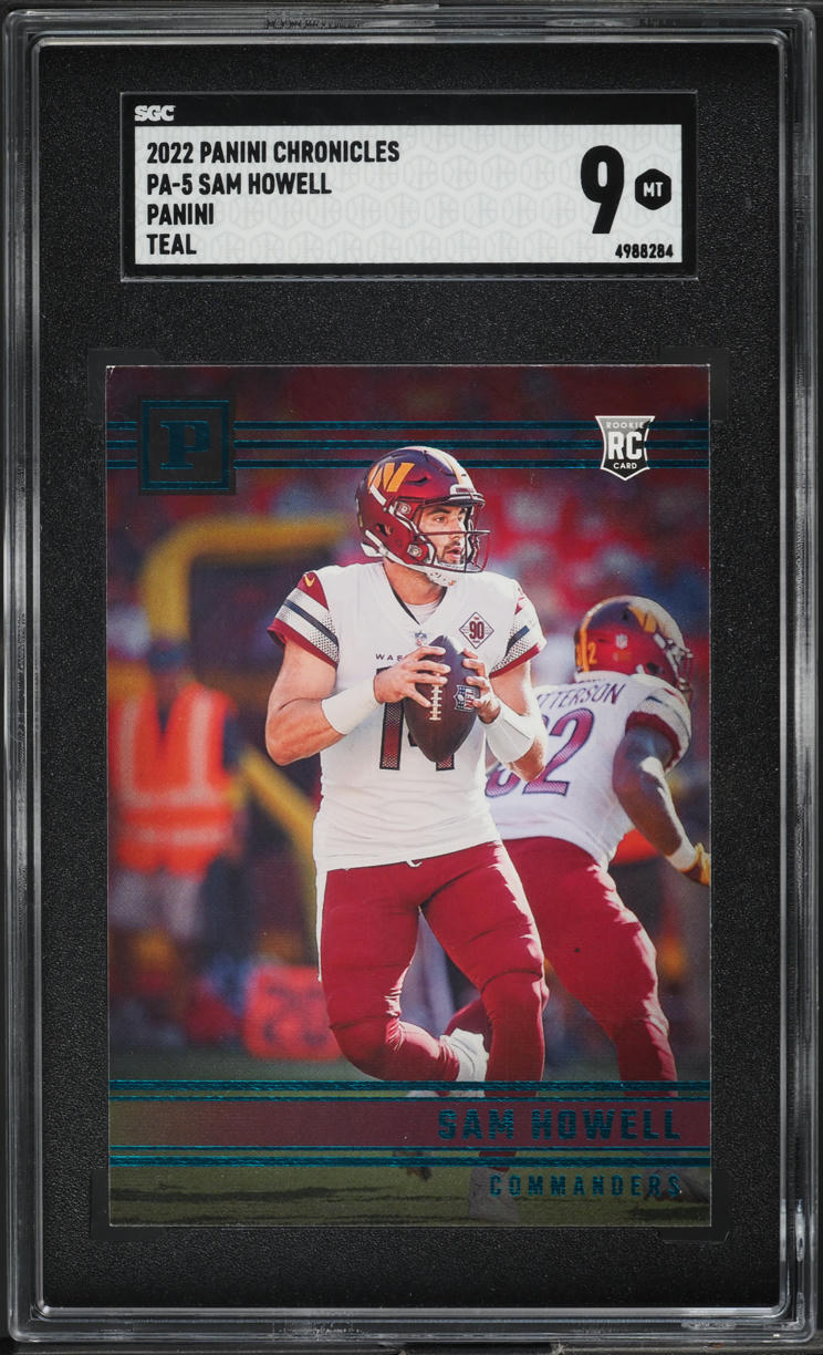 2022 Panini Chronicles Teal Sam Howell ROOKIE #PA-5 SGC 9 MINT