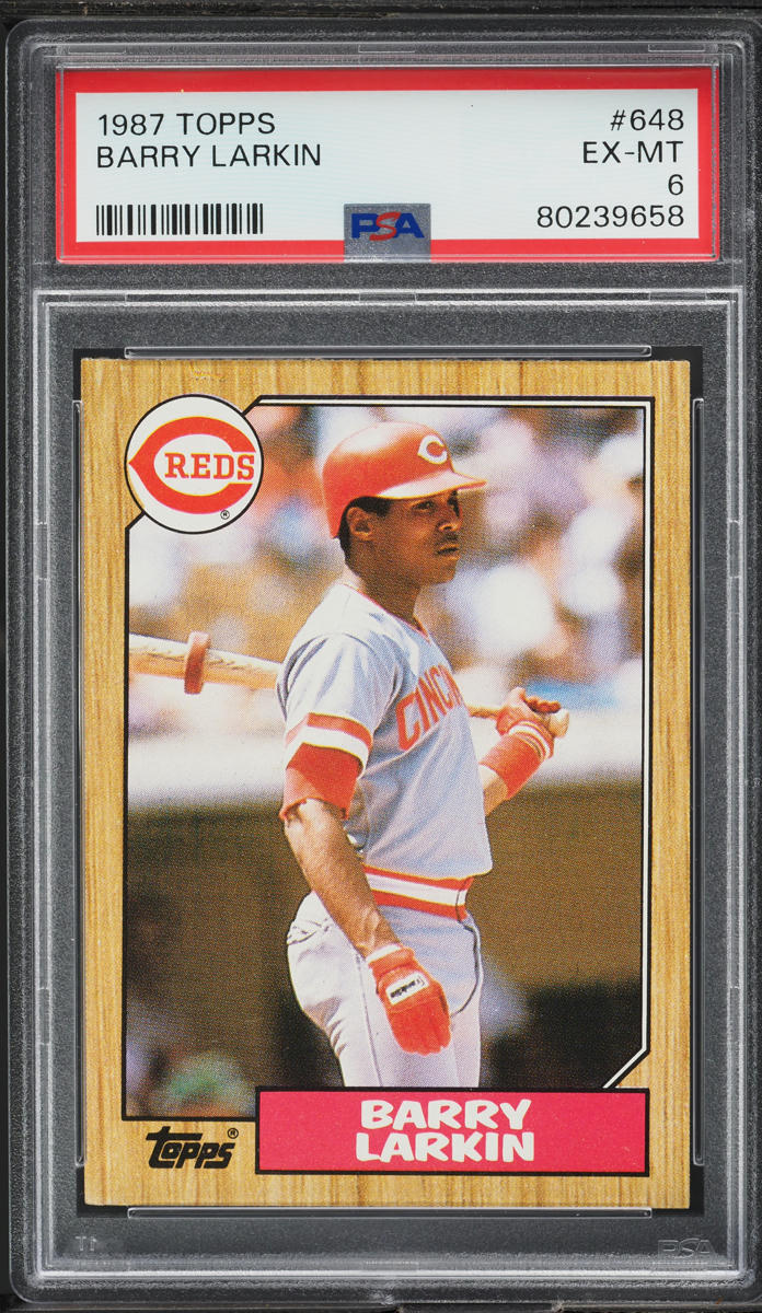 1987 Topps Barry Larkin ROOKIE #648 PSA 6 EXMT