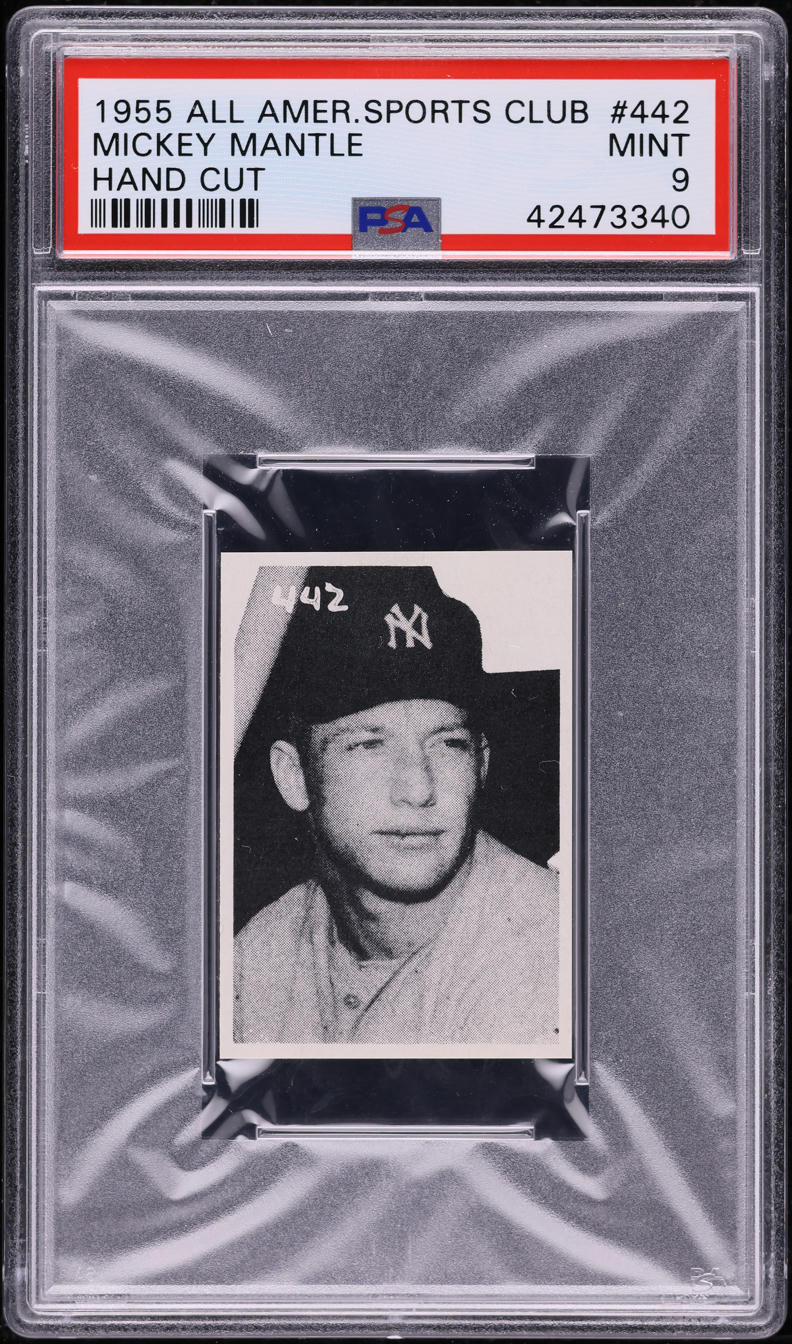 1955 All-American Sports Club Mickey Mantle #442 PSA 9 MINT