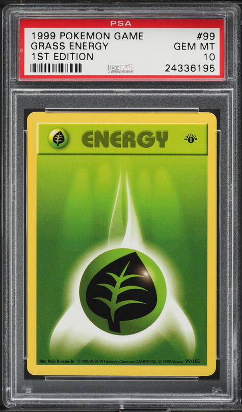 2003 Pokemon Japanese Unnumbered Energy Cards Holo Grass Energy