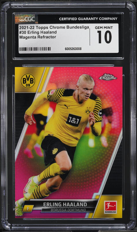 2021 Topps Now UEFA Champions League Erling Haaland #10 CSG 10 GEM