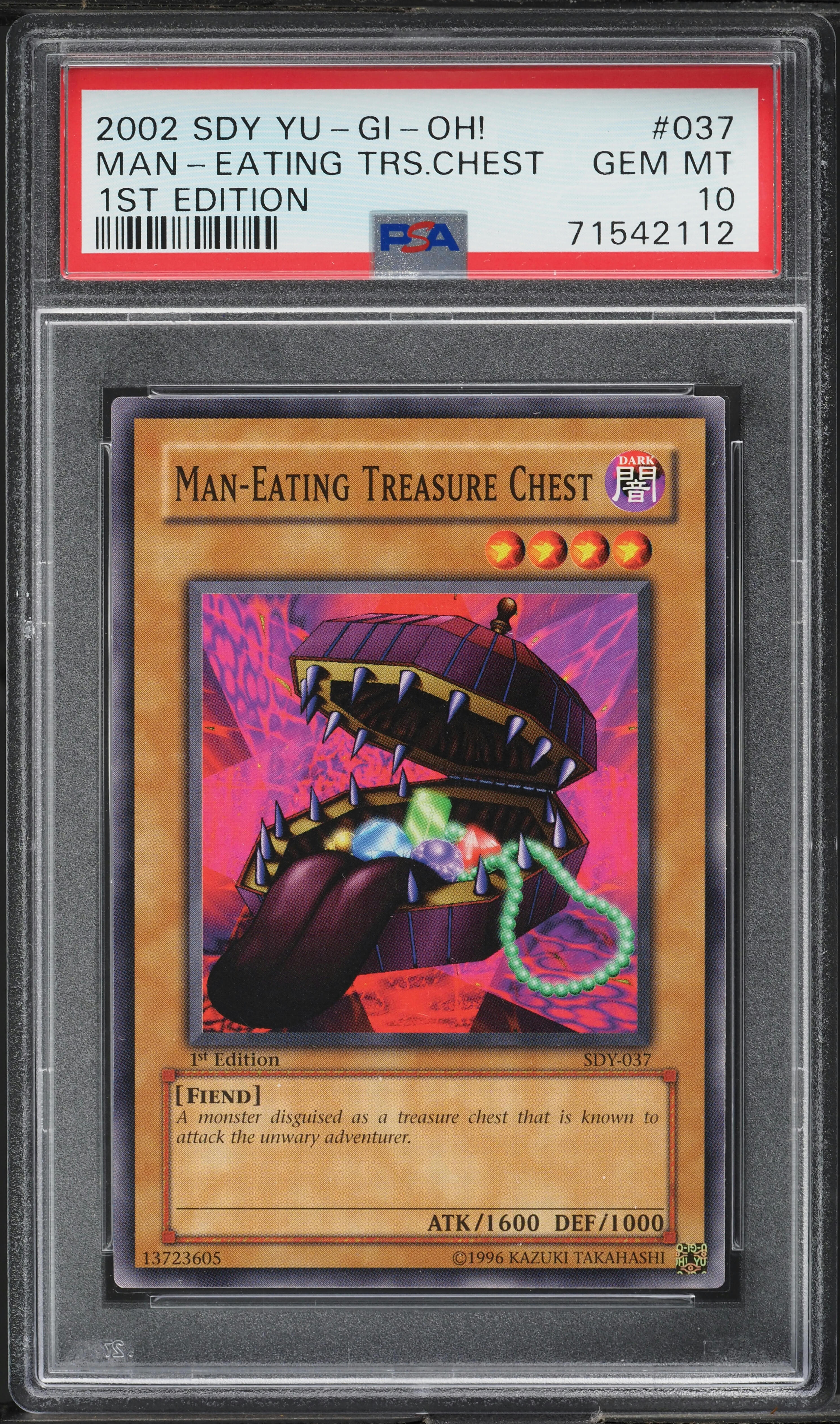 2002 Yu-Gi-Oh Starter Deck Yugi 1st Ed Man-Eating Treasure Chest