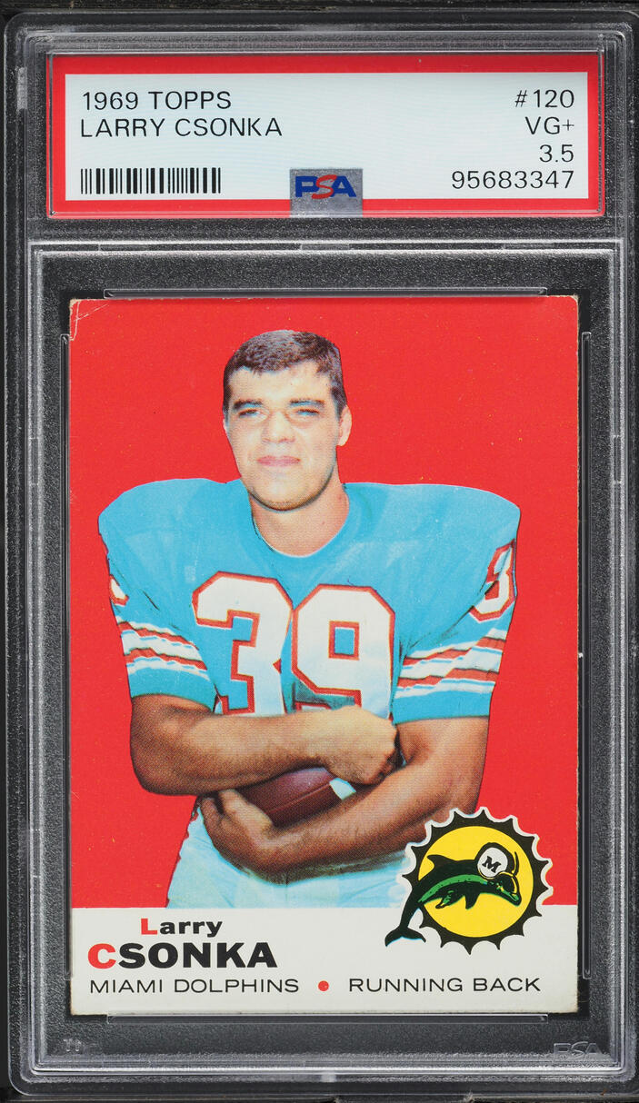 1969 Topps Football Larry Csonka ROOKIE #120 PSA 3.5 VG+