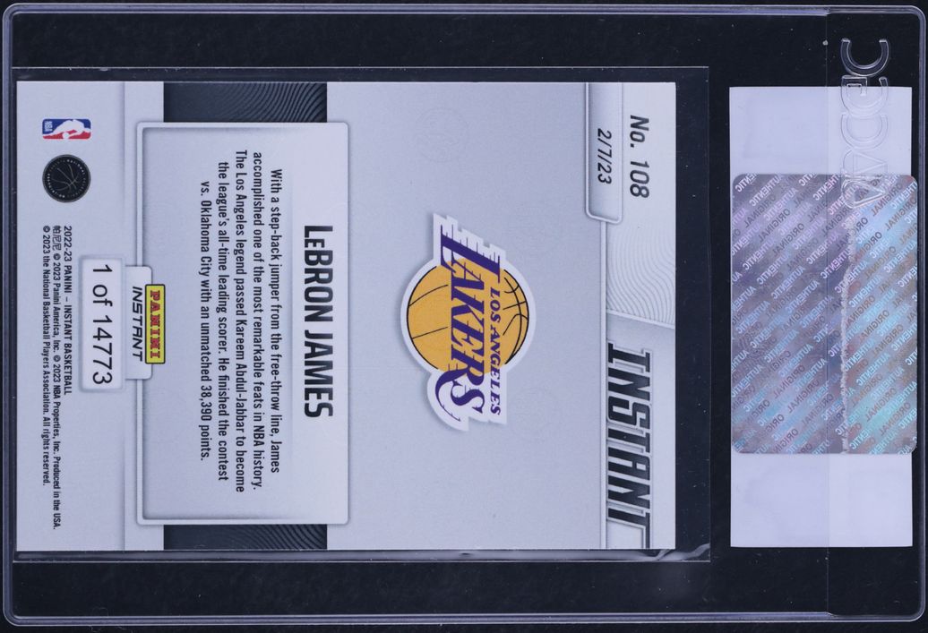 2022 Panini Instant LeBron James #108 CGC AUTH