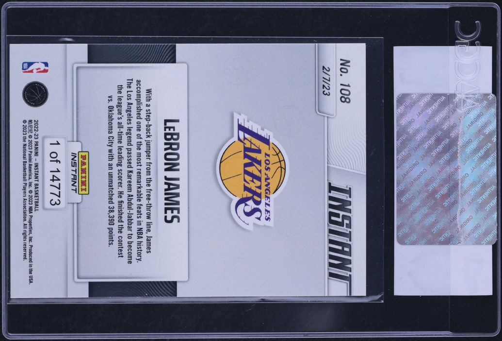2022 Panini Instant LeBron James #108 CGC AUTH