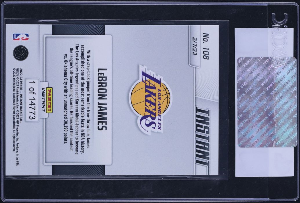 2022 Panini Instant LeBron James #108 CGC AUTH