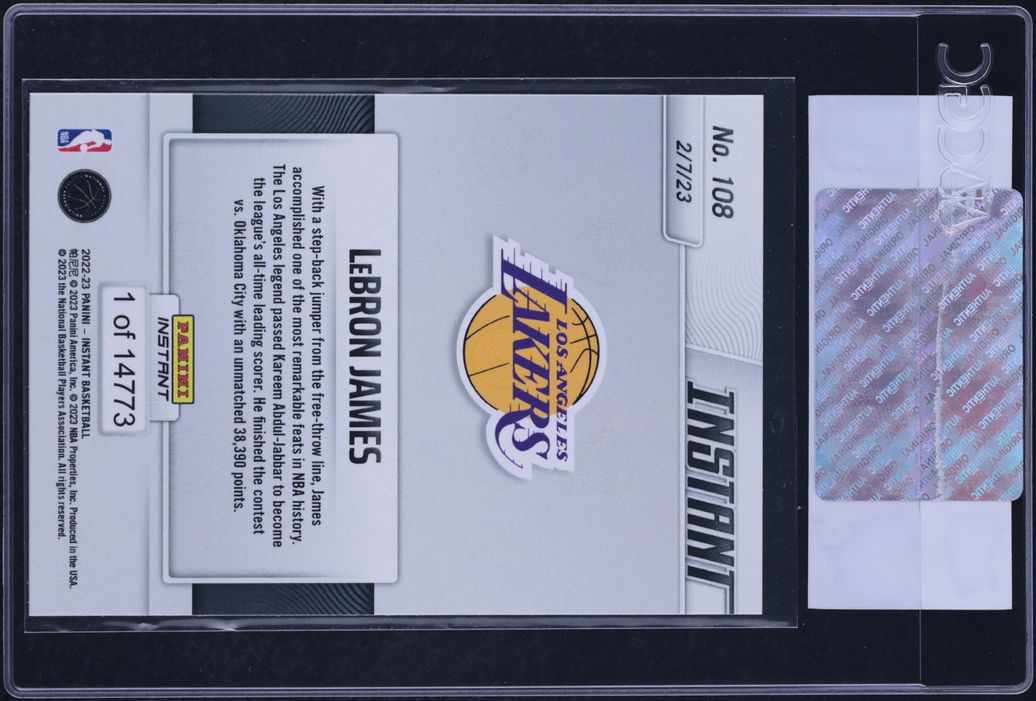 2022 Panini Instant LeBron James #108 CGC AUTH