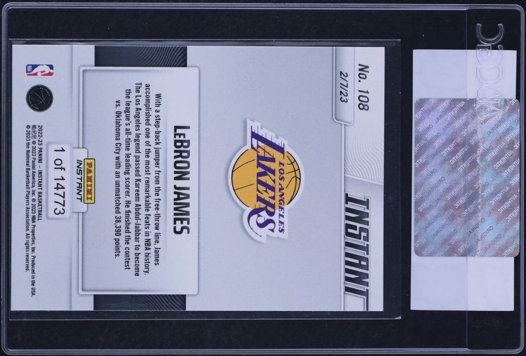 2022 Panini Instant LeBron James #108 CGC AUTH