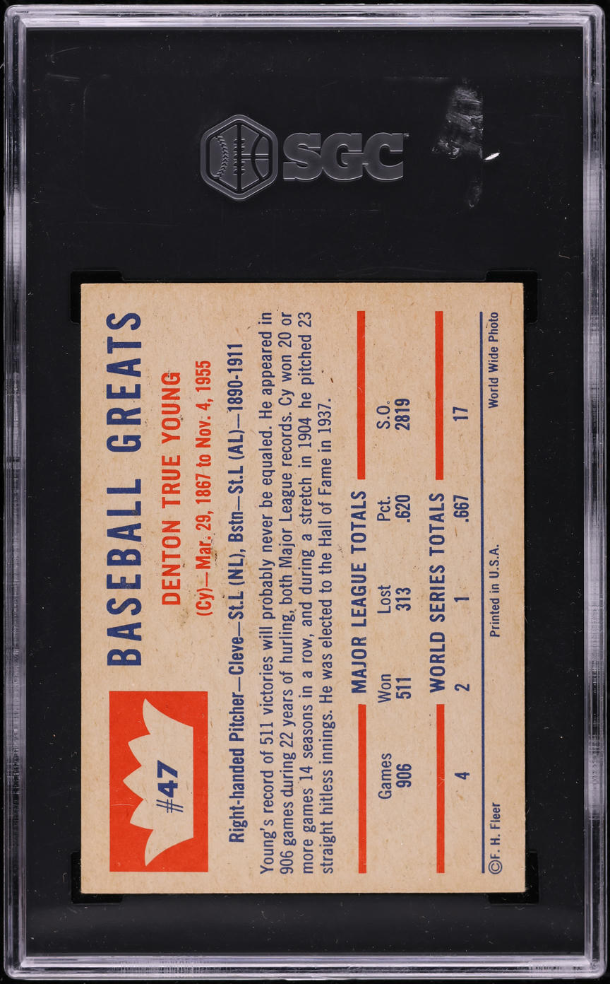1960 Fleer Cy Young #47 SGC AUTH