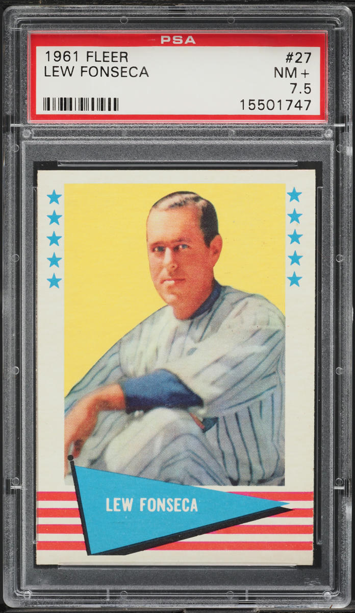 1961 Fleer Lew Fonseca #27 PSA 7.5 NRMT+