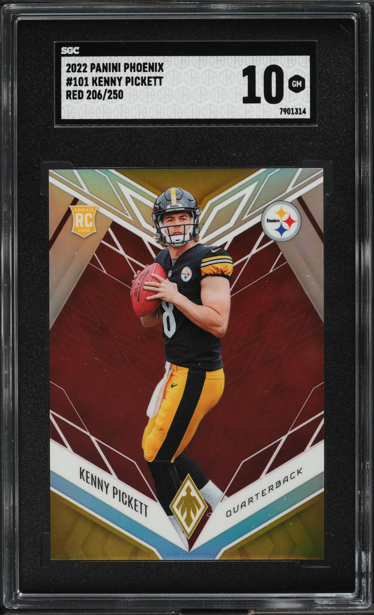 2022 Panini Phoenix Red Kenny Pickett ROOKIE /250 #101 SGC 10 GEM MINT