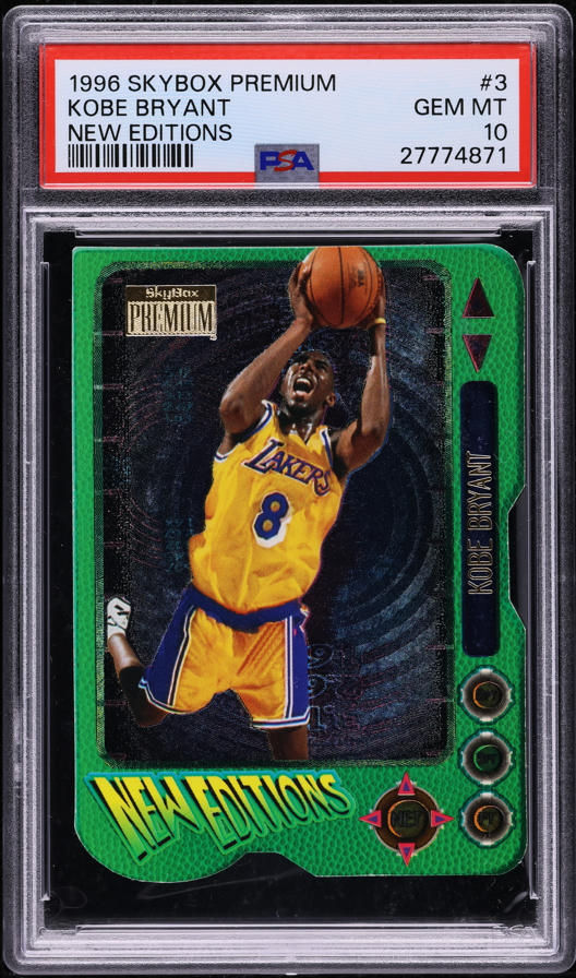 1996 Skybox Z-Force Z-Peat Zebut Kobe Bryant ROOKIE #3 PSA 8 NM-MT