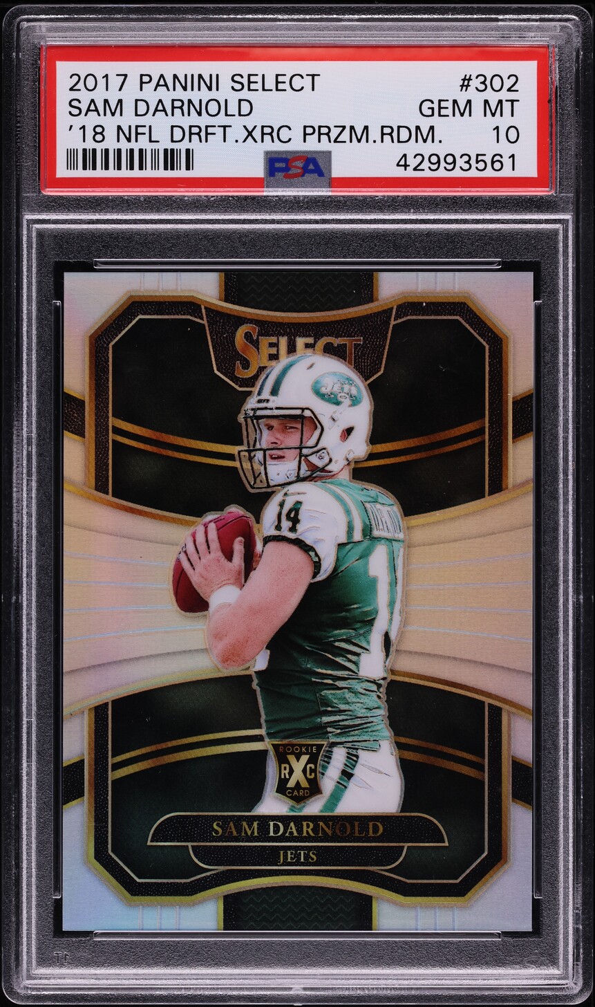 2017 Select '18 NFL Draft XRc Prizm Redemption Sam Darnold ROOKIE #302 PSA 10