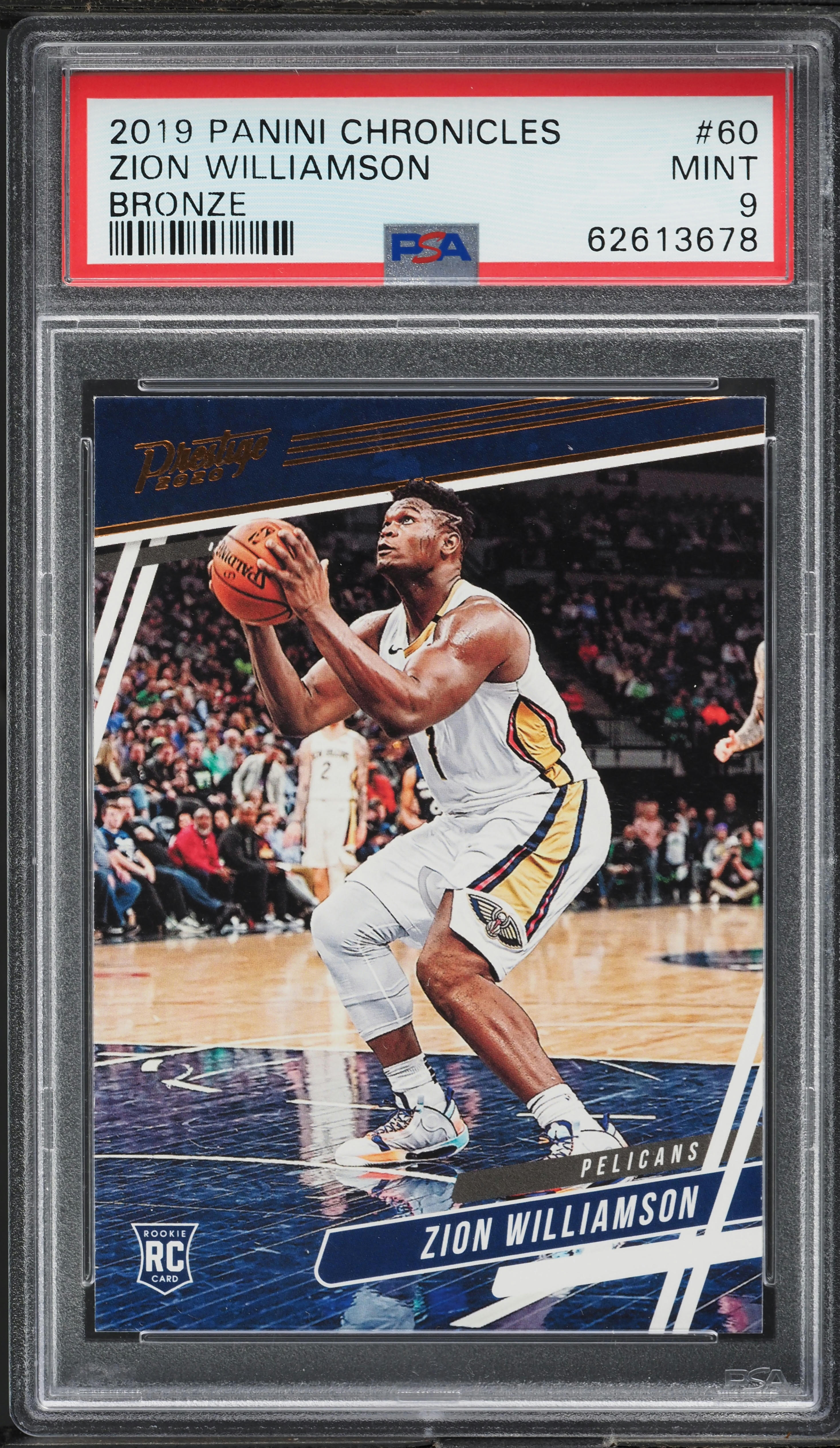 2019 Panini Chronicles Prestige Bronze Zion Williamson ROOKIE #60